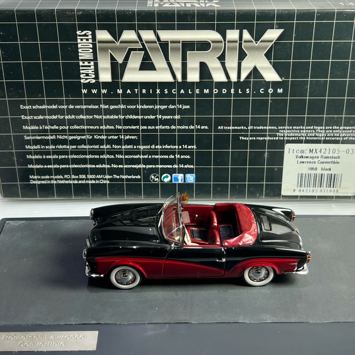 Volkswagen - Rometsch Lawrence Coupé 1959 - Matrix - 1/43 - Voiture
