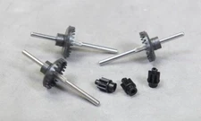 HO Slot Car Parts - Tyco 440x2 Rear Axle Set & Pinion Gear Lot of 3 - New