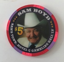 Sam's Town Hotel 5 Casino Chip 20 Years Gambling Hall 1979 1999 Las Vegas Boyd