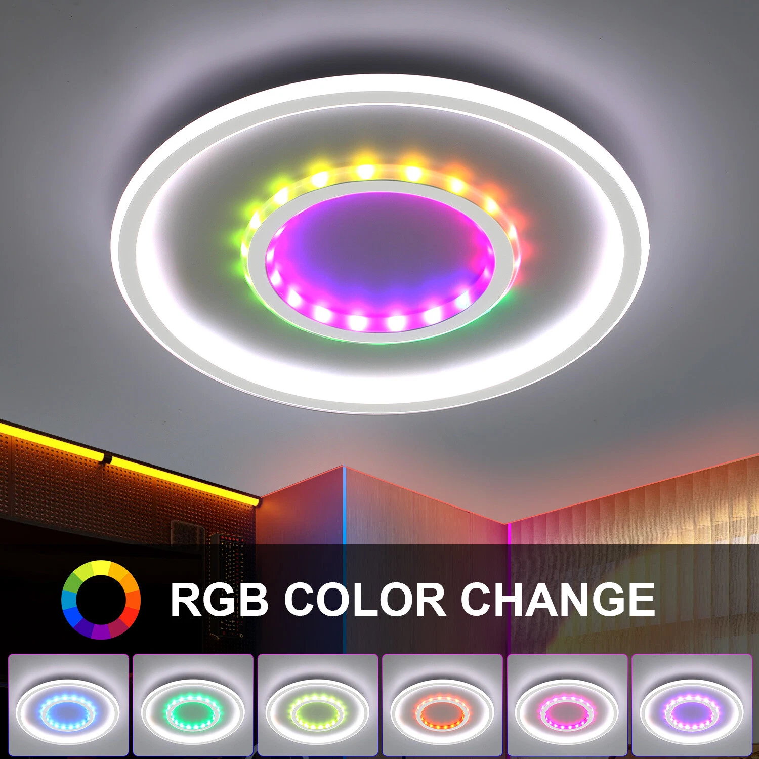 Round LED Ceiling Light with RGB UK