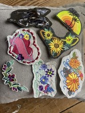 Job Lot Embroidered Sew On Patches X 7