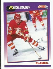 SERGEI MAKAROV 1991-92 SCORE CARD NEAR MINT+ CONDITION