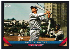 2019 Topps Archives Bobby Doerr 1993 Design Purple #247 HOF /175 NM-MT Red Sox