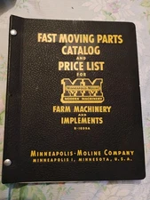 Vintage Minneapolis Moline Dealer Repair Parts Catalog, 1940s-50s