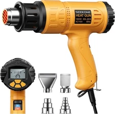 Heat Gun SEEKONE 1800W Hot Air Gun Kit w/ Large Digital LCD Display Yellow *NEW*