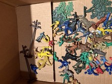 1950s Cowboys and Indians plastic toys does not include Indian and Canoe