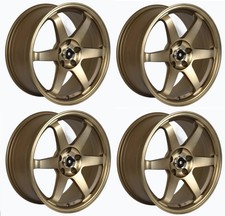 15 Bronze Wheels Jdm Te37 Style 15x7 4x100 30 For Honda Civic Eg Ek Set 4