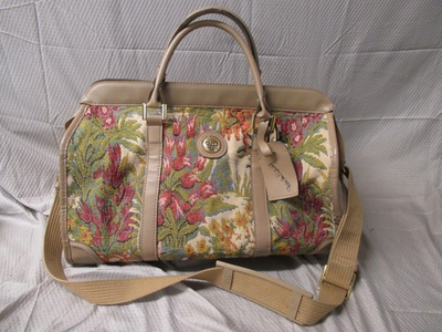 #ad #ad Vintage Diane Von Furstenberg Floral Tapestry Weekender Duffel Travel Bag $39.99