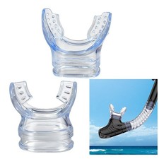 Snorkel Mouthpiece with Built in Bumps PVC Silicone 4.5cm 3.8cm Transparent