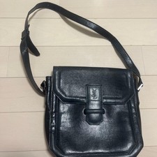 Borsa a tracolla Yves Saint Laurent YSL in pelle nera vintage classica tracol...