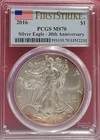 2016 $1 American Silver Eagle PCGS MS70 First Strike 30th Anniversary Toning