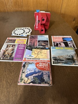 Vintage Gaf View Master With 7 Sets Of Reels & Two Bonus Caverns Wonder Canyon