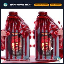 2 Packs 16oz Fake Blood for Halloween Costumes, Zombie  Monster Makeup Decor