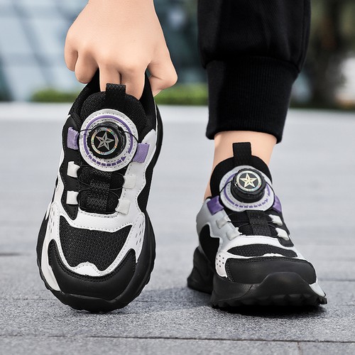 Mode Jungen & Mädchen Drehknopf Slipper Sportschuhe Kinder Turnschuhe - Bild 13 von 42