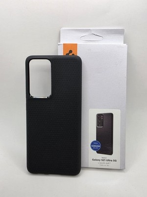 Spigen Samsung Galaxy S21 Ultra Hülle Liquid Air Stoßfest Matt Schwarz ACS02350