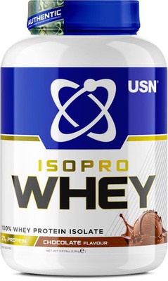 USN IsoPro Whey Protein Isolate, 1800 g Dose, Chocolate