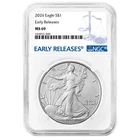 2026 $1 1-oz American Silver Eagle NGC MS69 ER Blue Label