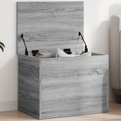 Aufbewahrungsbox grau Sonoma 60x42x46 cm Ingenieurholz modern rechteckig mit Deckel
