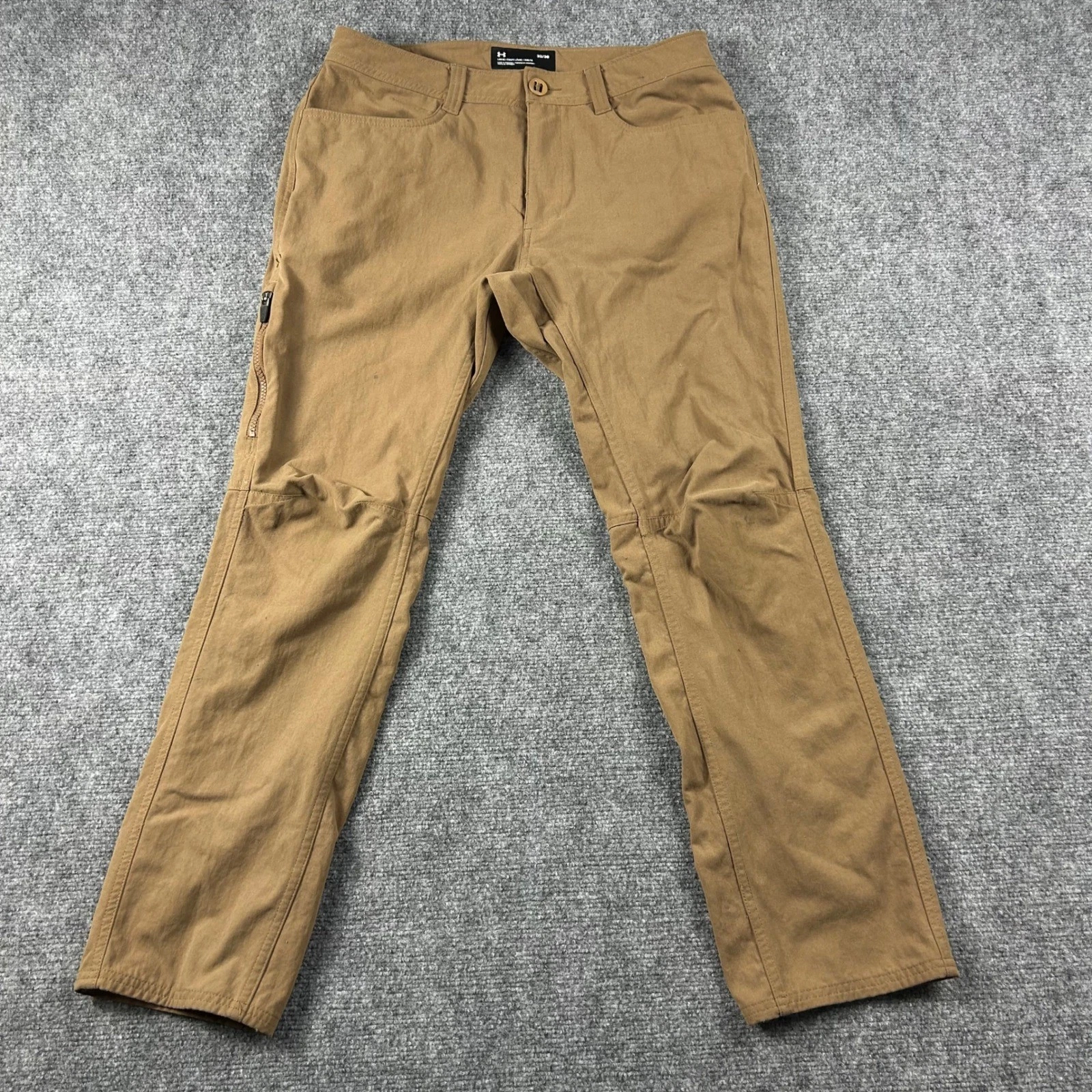 Under Armour Storm Pants Mens 32/30 Brown Loose Fit Tactical Canvas Outdoor
