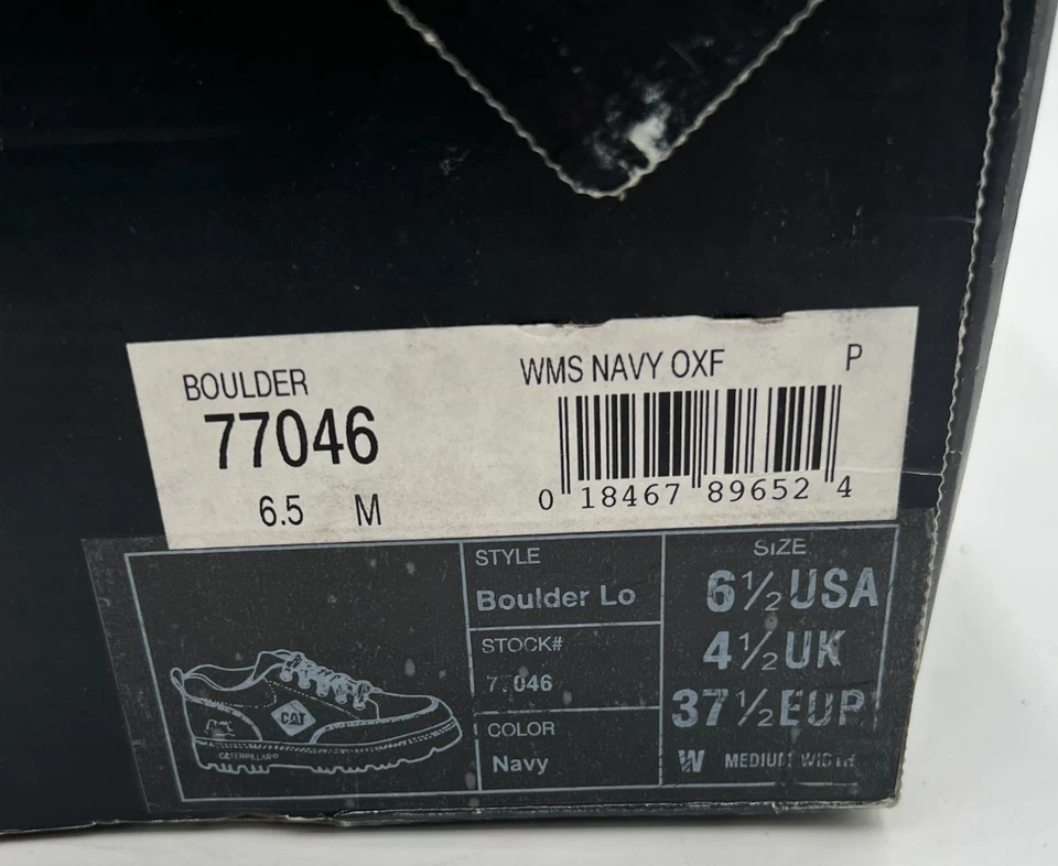 Caterpillar CAT Boulder Lo Women’s Oxford Shoes New Navy Size 6.5 M 77046 New - Image 4 of 4