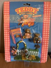 Vintage Teddy In My Pocket Picnic Bears Figures Set - Sealed