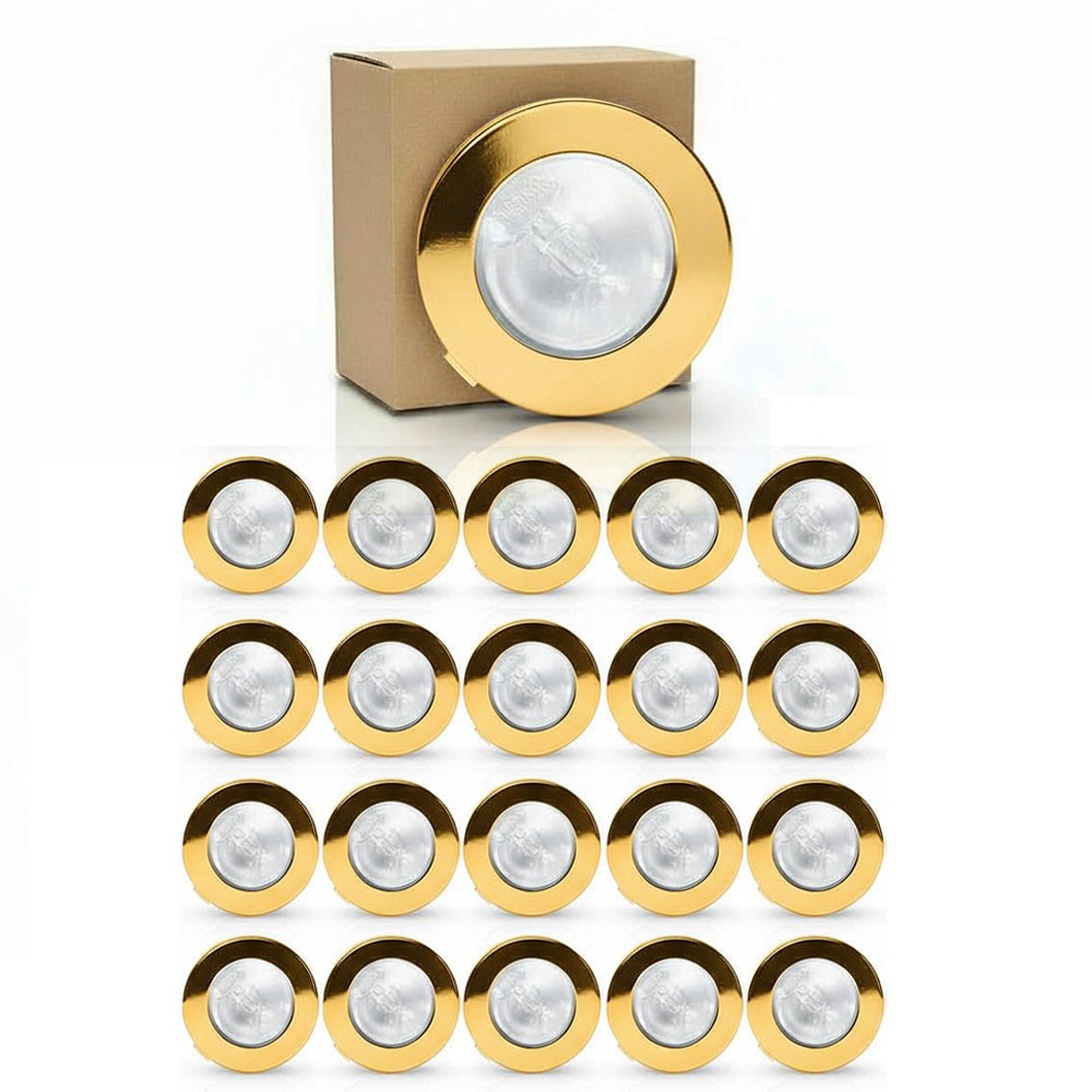 Spot encastrable premium G4 en lot de 20 câblés 210mm finition soignée meuble 12V