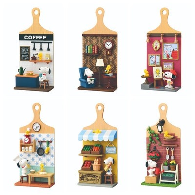 Re-ment Snoopy Miniature Board Complete Set 6 Types Peanuts Japan