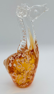 Fifth Avenue Crystal Art Glass Giraffe Figurine Paperweight 9.5''H. Heavy EUC