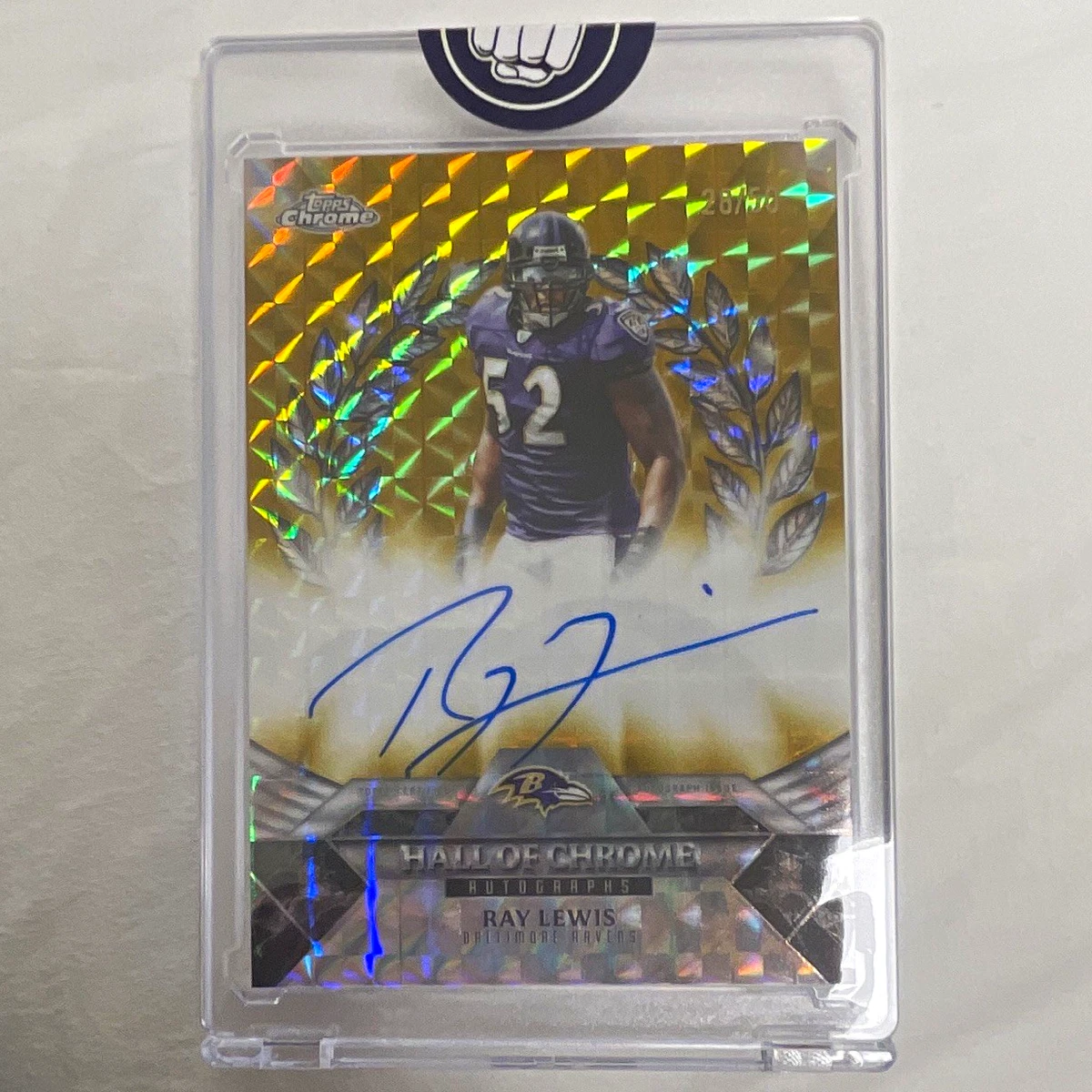 Ray Lewis Football Serial Numbered Original Sports Trading Card