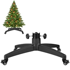 Rolling Christmas Tree Stand with Wheels for 7.5 FT Artificial Trees Universa...