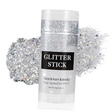 Silver Body Glitter Stick - Face Hair Gel - 05 Silver Glitter Stick
