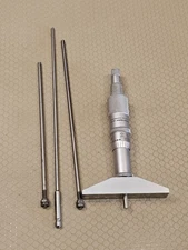 Scherr-Tumico Machinist Micrometer Depth Gauge Set w/ Rods