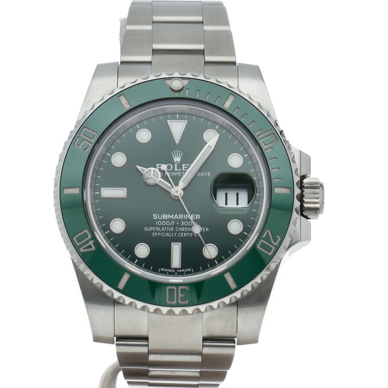 ROLEX Submariner Date Watch Green Mirrored Buckle 116610LV Stainless Steel m... image 2
