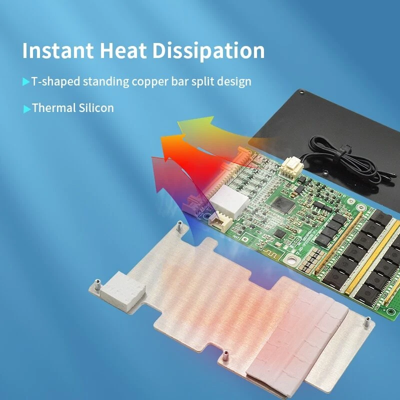 Smart BMS 24V - 60V Lifepo4 40A 50A 80A 100A LDC 6S 8S 10S 13S 16S 20S 22S - Image 3 of 4