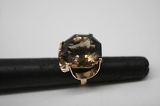 HANDMADE 14K ROSE Gold and Smoky Quartz Ring Size 7