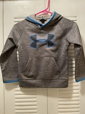Under Armour Grey And Blue Boys Pullover Hoodie Size 6, Small