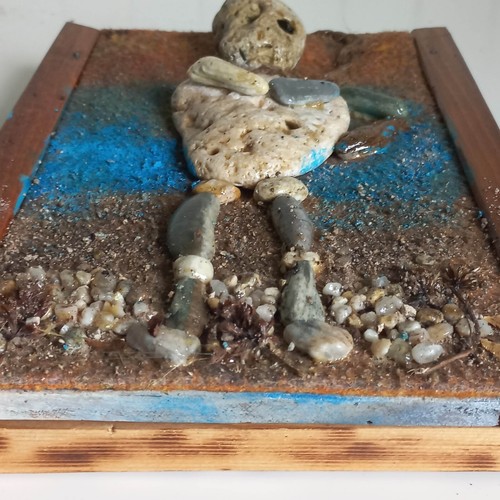 Original Wandbild Bild mit Seesteinen "Der Pirat" - Bild 7 von 8