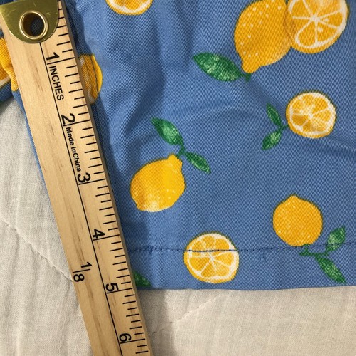 St. John's Bay Shorts Women's Size 2 Blue Yellow Lemon 5" Inseam Mid Rise NWT - Picture 12 of 13