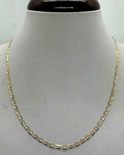 10K Tricolor Solid Gold Valentino Chain 