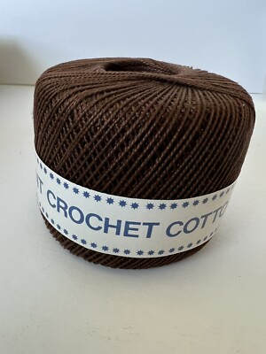 One DMC Brilliant Crochet Cotton Yarn Coffee Brown Very Dark #898 New