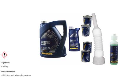 6L MANNOL Motoröl SAE 10W-40 DIESEL EXTRA inkl. Additiv Auslaufschlauch