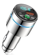 FM Transmitter for Car Bluetooth 5.3  All-Metal  PD 30W  QC3.0 18W Fast Car C