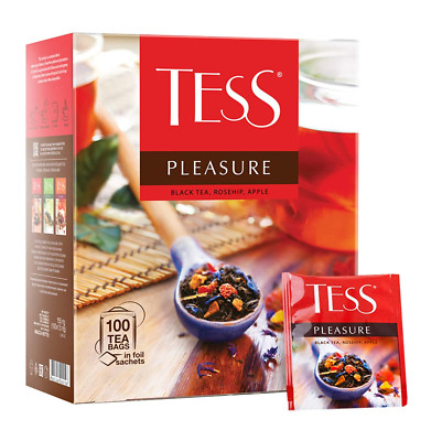 Tess Schwarztee Pleasure exotische Früchte 100 Teebeutel