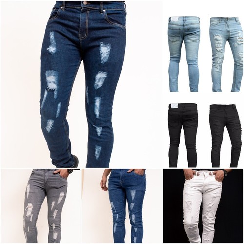 Mens Ripped Skinny Jeans Slim fit 