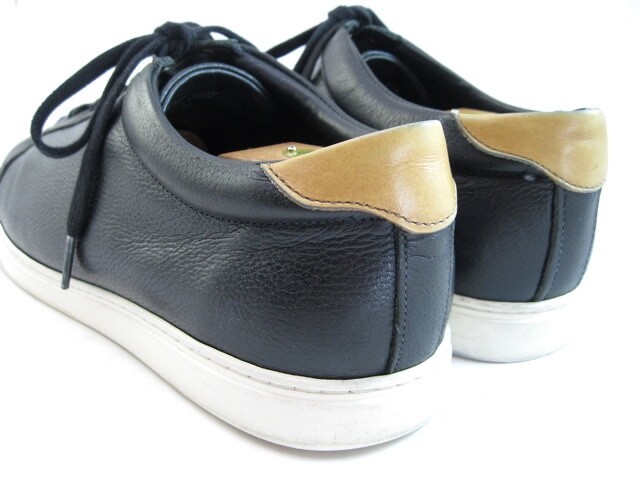 SAOLA Allen Edmonds "COURTSIDE" Sneakers eleganti derby da uomo in pelle 10 EEE Nero (455N)