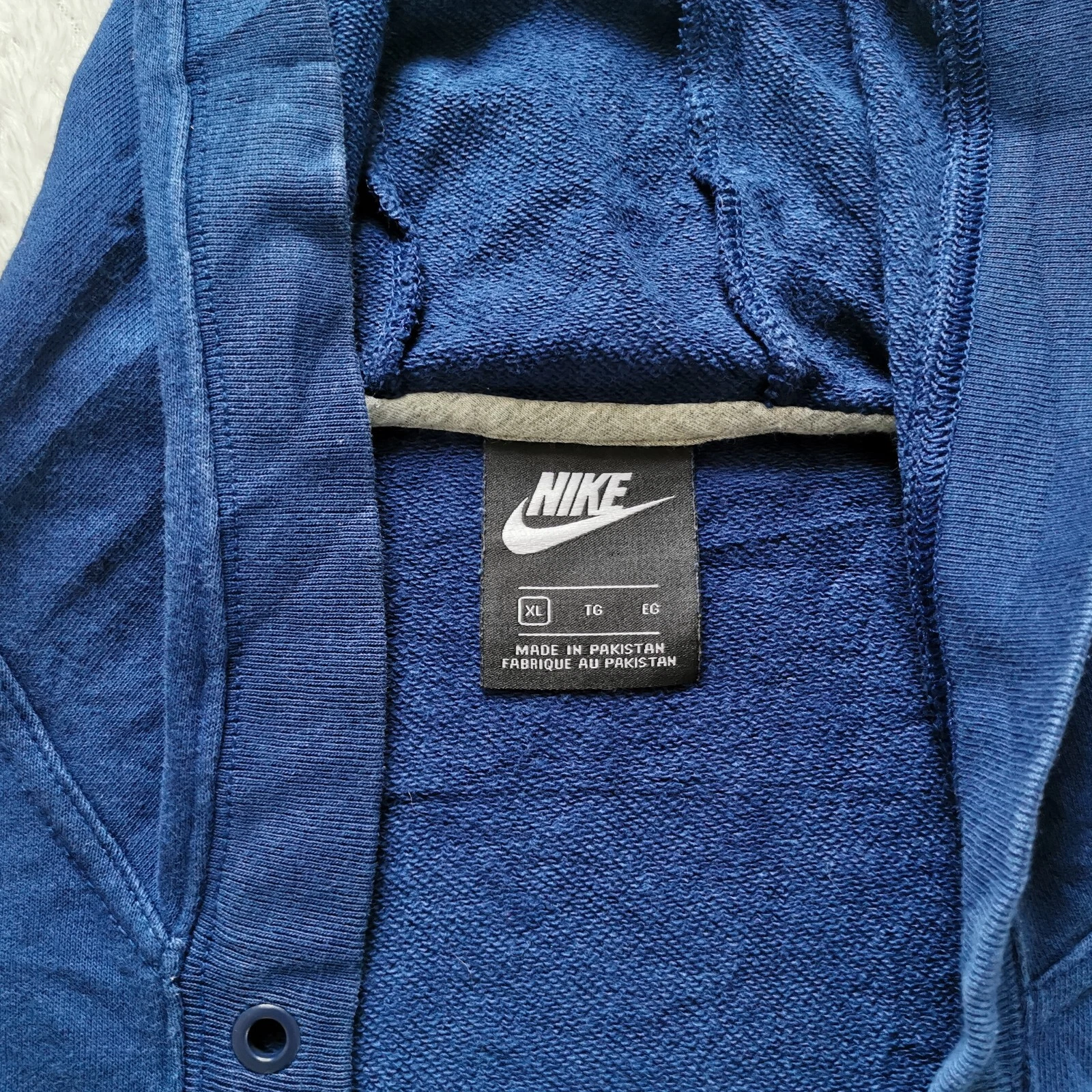 SACAI Nike Casual Sport Logo anni 2000 Felpa con Cappuccio Oversized con Lacci Blu Size XL