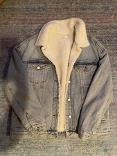 Nwot Pacsun Fur Jean Jacket Size M/l