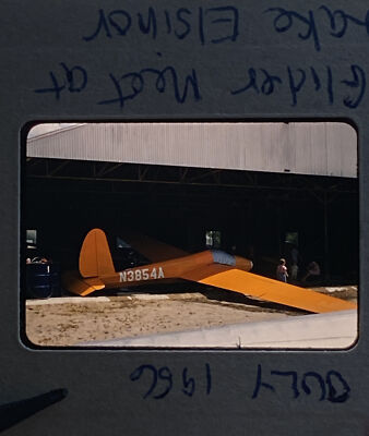 35mm Slide Jul 1956 Air Glider at Lake Elsinor Vintage Color Negative