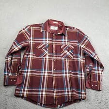 80's Vintage Northwest Territory Men L Acrylic Plaid Shacket Flannel Shirt
