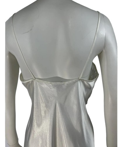 Val Mode Vtg Size S Women's Satin Bridal Honeymoon Nightgown Embroidered Beaded - Picture 5 of 10